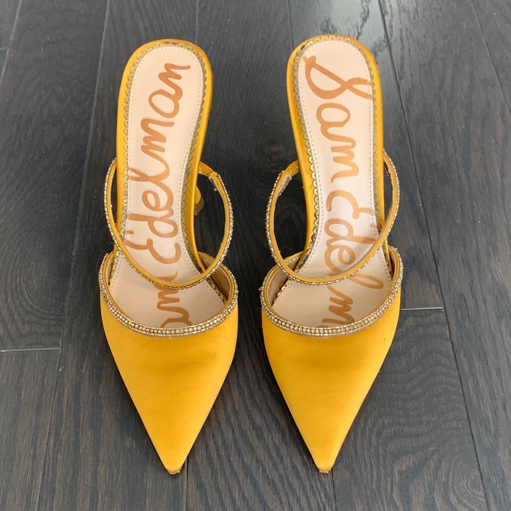 Sam Edelman Mustard Strap Heels